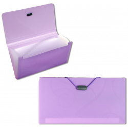 Папка на резинке а65  12 отделений узоры фиолетовая пастель Calligrata 05564653 П