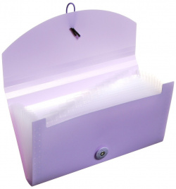 Папка на резинке а65  12 отделений фиолетовая пастель Calligrata 05564706