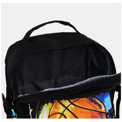 Рюкзак молодежный из текстиля на молнии  3 кармана цвет черный No brand 05592591