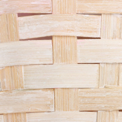 Корзина плетеная (бамбук)  18 х 15 50 см бело розовая No brand 05906018