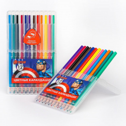 Цветные карандаши  12 цветов трехгранные мстители MARVEL 05885986