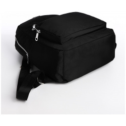 Рюкзак на молнии  5 наружных карманов пенал цвет черный No brand 06099437