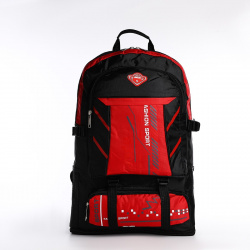 Рюкзак на молнии с увеличением  65л 4 наружных кармана цвет красный No brand 06130228