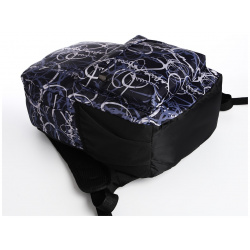 Рюкзак школьный из текстиля на молнии  3 кармана цвет черный No brand 06170911