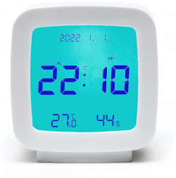 Часы  будильник электронные настольные: термометр календарь гигрометр 7 8 х 3 см No brand 06237263