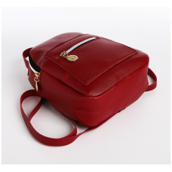 Мини рюкзак женский из искусственной кожи на молнии  1 карман цвет бордовый No brand 06302071