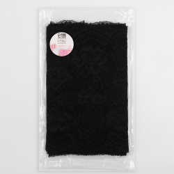 Кружевная эластичная ткань  220 мм × 2 7 ± 0 5 м цвет черный Арт Узор 06301222