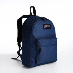 Рюкзак школьный из текстиля на молнии  наружный карман цвет синий No brand 06487537