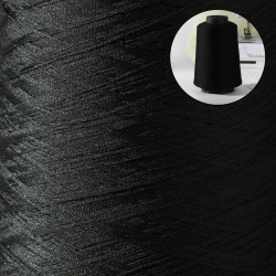Нитки для оверлока 150d/1  32910 м текстурированная некрученая цвет черный Арт Узор 06501496