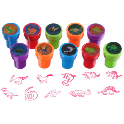 Печать цветная No brand 06610605 «Мир динозавров» набор 10 шт