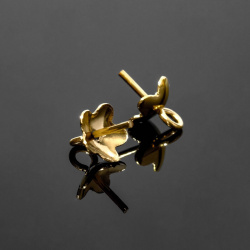 Держатель для кулона клеевой с петлей  гладкий (набор 10 шт ) 8×6 мм цвет золото Queen fair 01087537
