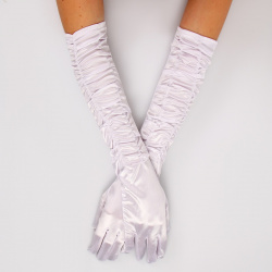 Карнавальный аксессуар  перчатки со сборкой цвет белый Страна Карнавалия 06810572