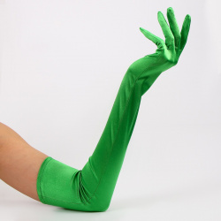 Карнавальный аксессуар  перчатки 55см цвет зеленый Страна Карнавалия 06810585