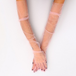 Карнавальный аксессуар  перчатки прозрачные цвет розовый Страна Карнавалия 06858065
