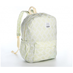 Рюкзак школьный из текстиля на молнии  3 кармана цвет зеленый No brand 06880852