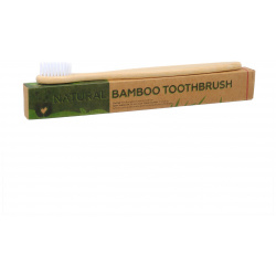 Зубная щетка бамбуковая средняя в коробке  белая No brand 07041934