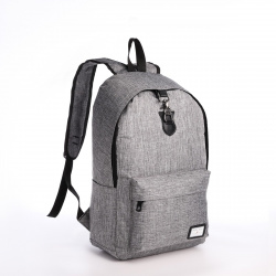 Рюкзак молодежный из текстиля на молнии  3 кармана отверстие для наушников цвет серый No brand 07750686