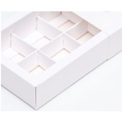 Коробка складная под 10 конфет  белая 9 8 х 22 3 5 см UPAK LAND 07606549