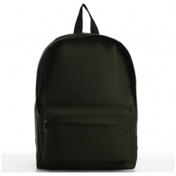 Рюкзак школьный текстильный с печатью на верхней части  38х29х11 см цвет зеленый NAZAMOK 07541009