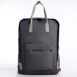 Рюкзак школьный текстильный nazamok  38х27х13 см цвет серый 07466814