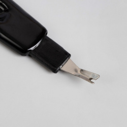 Пилка триммер металлическая для ногтей  17 см с защитным колпачком в чехле цвет черный Queen fair 01224671