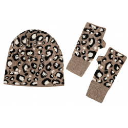Комплект шапка перчатки Модные истории 07760811 Стильный трикотажный из