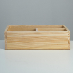Ящик деревянный 34 5×20 5×10 см подарочный комодик  натуральный Дарим Красиво 04752075