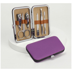 Набор маникюрный  6 предметов в футляре цвет фиолетовый Queen fair 01008837