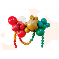 Набор для создания композиций из воздушных шаров  52 шт красный зеленый коричневый Страна Карнавалия 08063131