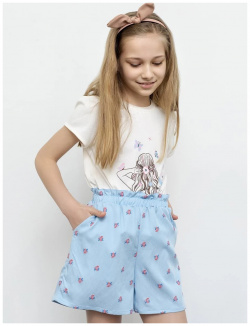 Свободные шорты мини для девочек Mark Formelle 07627997 Текстильные