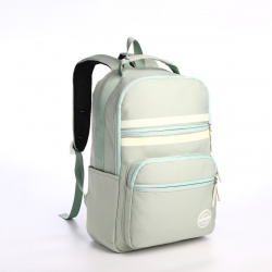 Рюкзак молодежный из текстиля на молнии  5 карманов цвет зеленый No brand 08223800