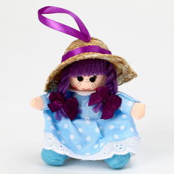 Мягкая игрушка No brand 08227062 «Кукла» в голубом платье