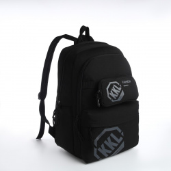 Рюкзак молодежный из текстиля на молнии  3 кармана сумка держатель для чемодана цвет черный No brand 08227392