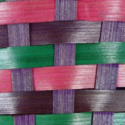 Корзина плетеная  d13 x h9/32 см разноцветная бамбук No brand 08384428