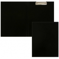 Папка планшет с зажимом а4  2 мм calligrata прочная картон/бумвинил черная (клипборд крышкой) 0869840