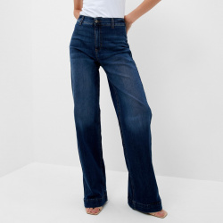 Брюки MINAKU 04875768 женские джинсовые SLIM FIT цвет синий