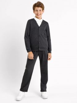 Школьные брюки для мальчиков в цвете черно серая Mark Formelle 07624464 