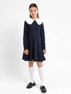 Платье для девочек в темно синем цвете с белым воротничком Mark Formelle 08531542 