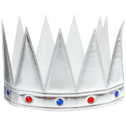 Корона Страна Карнавалия 08545177 «Царь»  с камнями цвет серебряный