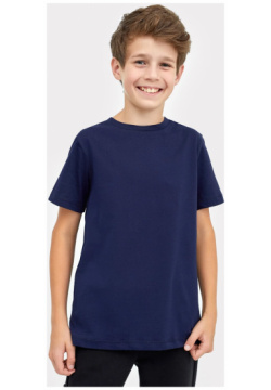 Однотонная футболка темно синего цвета для мальчиков Mark Formelle 08586303 