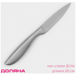 Нож для овощей кухонный доляна salomon  длина лезвия 9 5 см цвет серебристый 0800181