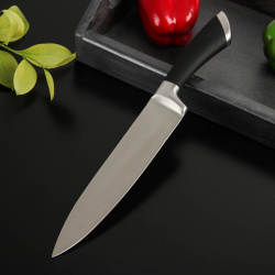 Нож кухонный доляна venus  длина лезвия 20 см цвет черный 0805994