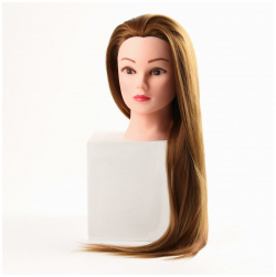 Голова учебная  искусственный волос 55 60 см без штатива цвет пшеничный Queen fair 01048536
