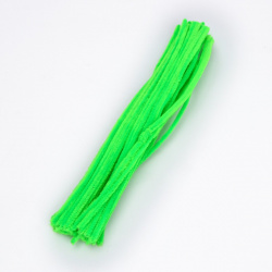 Проволока с ворсом для поделок и декора набор 50 шт  размер 1 30 × 0 6см цвет зеленый неон No brand 01212905