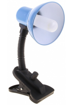 Лампа настольная е27  светорегулятор на зажиме (220в) голубая (108а) risalux 05009249