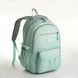 Рюкзак школьный из текстиля на молнии  7 карманов цвет зеленый No brand 08847866