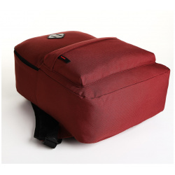 Рюкзак молодежный на молнии  наружный карман цвет бордовый No brand 08896220