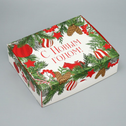 Коробка складная Дарите Счастье 05599927 «Новогодние игрушки»