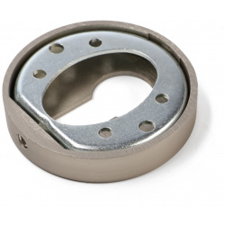Накладка на цилиндровый механизм lockland  круглая цвет сатиновый никель комплект 08880311