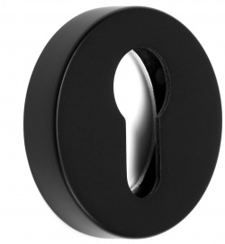 Накладка на цилиндровый механизм lockland  круглая цвет черный комплект 08880396
